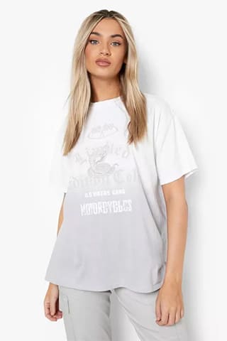 Motorcycle Ombre Oversized T-Shirt